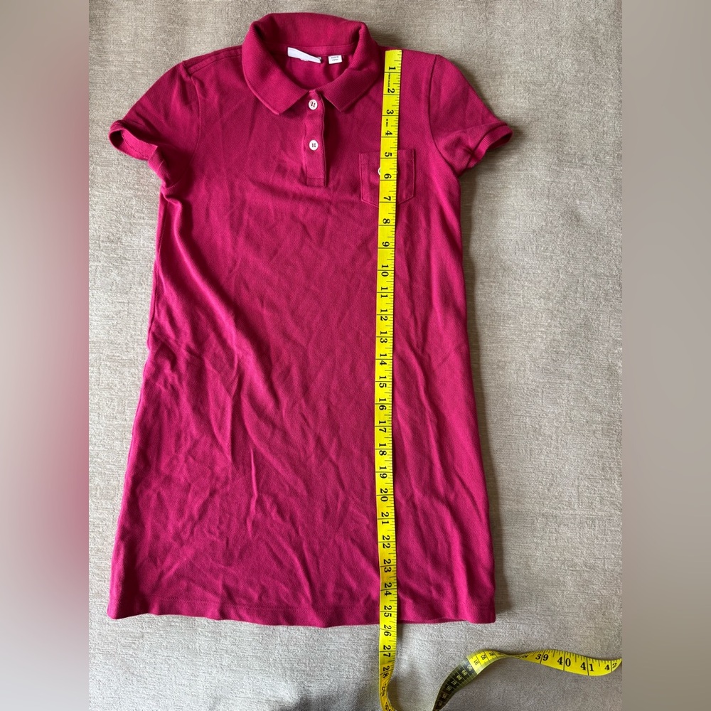 Lacoste Girls Polo Dress Pink Size 10 Large Logo Classic Preppy - Picture 10 of 10